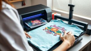 Heat press vinyl application